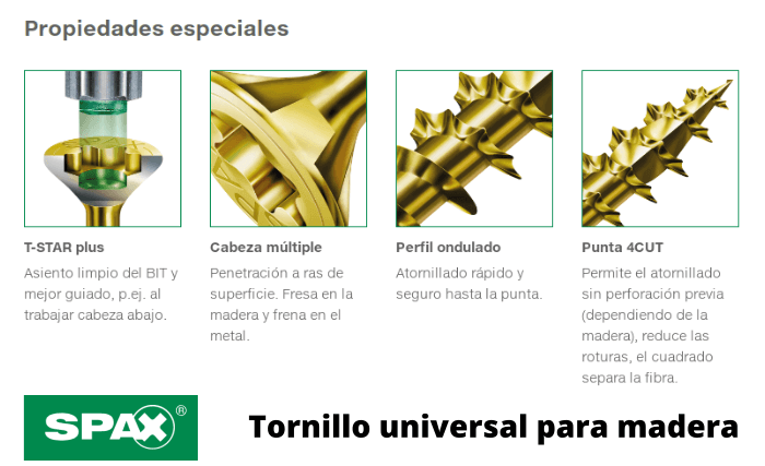 pulgada vagón El cielo Tornillos Spax para madera | Medidas y características | Tecnitool.es