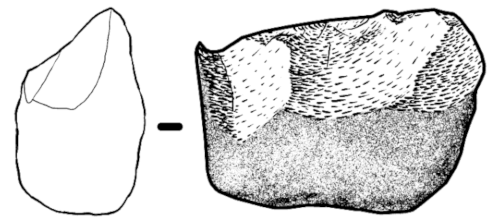 Herramienta de piedra del paleolítico del modo 1 olduvayense