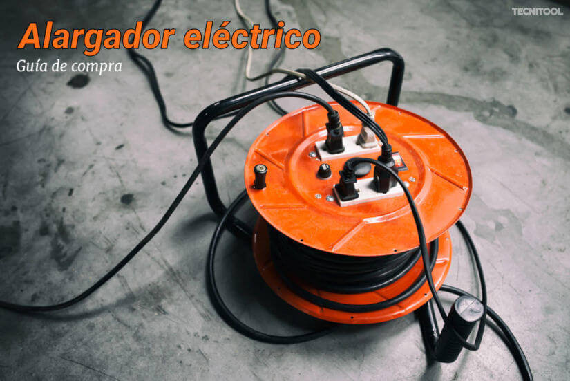 alargador eléctrico con enrollacables