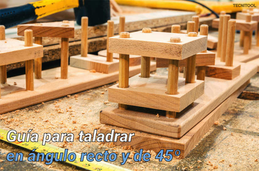guía para taladrar en madera ángulo recto