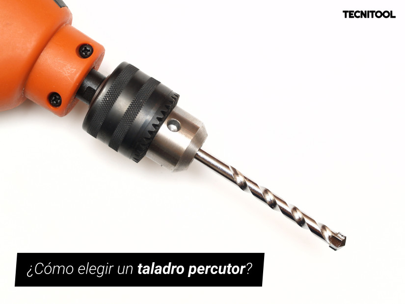 cómo elegir un taladro percutor: detalle del mandril y la broca de vidia