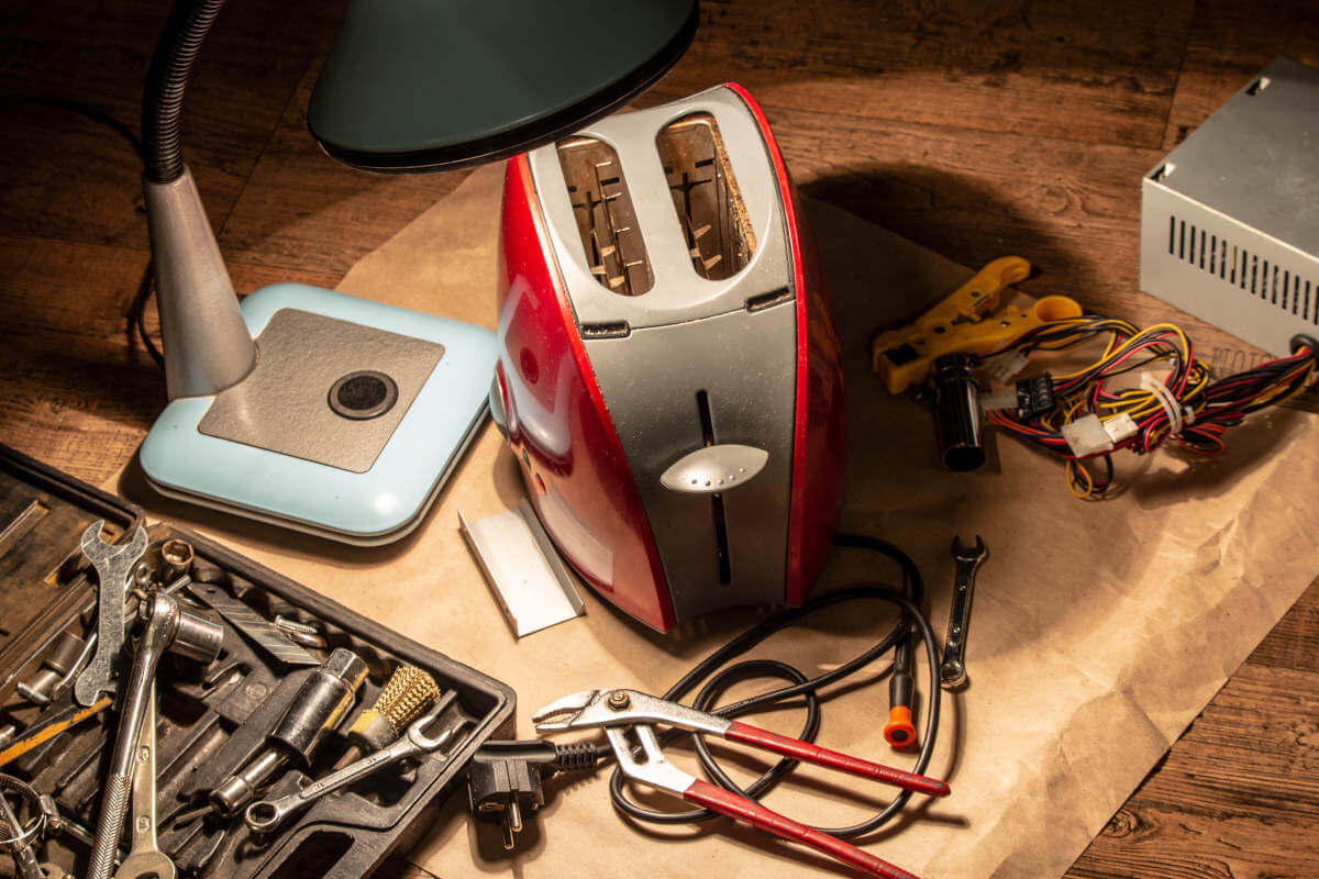 Herramientas para reparar electrodomésticos pequeños