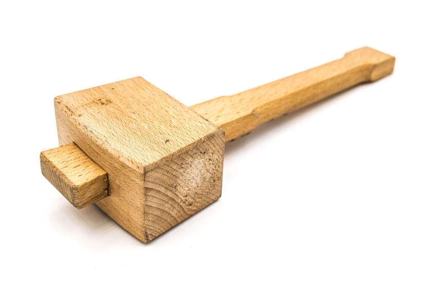 Maza de madera para carpintería