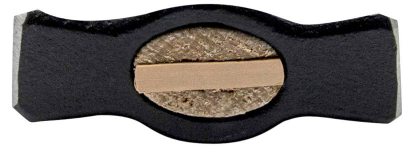 Detalle de una maceta bellota con unión mango-cabeza reforzada con fibra de vidrio