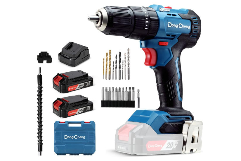taladro atornillador dongcheng de 20 V y 55 nm