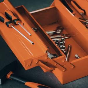 caja para guardar herramientas de diseño cantilever con bandejas en voladizo