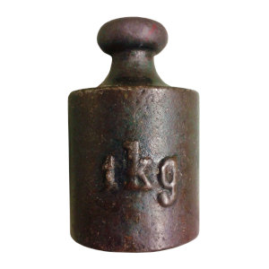 antigua pesa de bronce para balanza